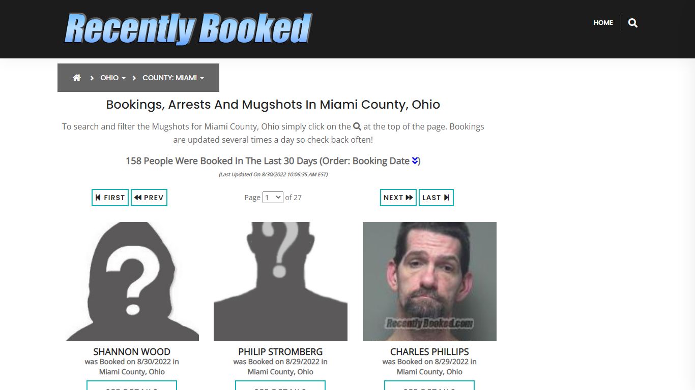 Recent bookings, Arrests, Mugshots in Miami County, Ohio - Recently Booked